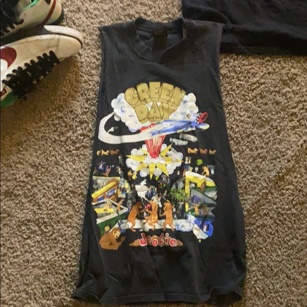 Vintage Green Day Dookie Tour Sleevless Tee